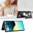 Чохол для Samsung Galaxy S25 Ultra, Leather Flower Card Slot, чорний