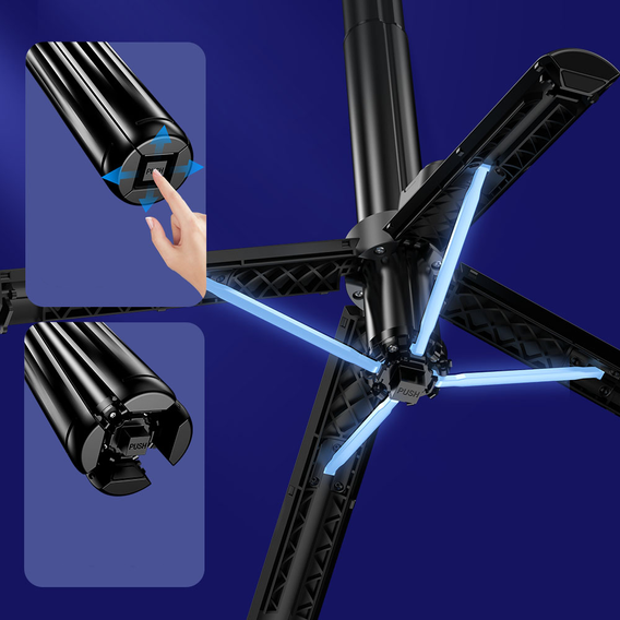 Селфі-палка Blavec Selfie Stick Aluminium Fusion P07 з MagSafe, світлодіодним підсвічуванням і пультом дистанційного керування