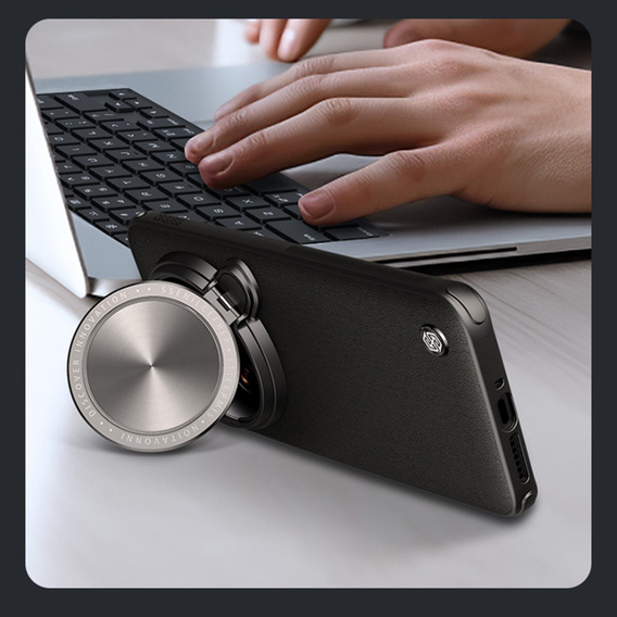 Чехол для Xiaomi 14 Ultra, бронированный Nillkin, Camshield Prop Leather Coated, для Magsafe, черный
