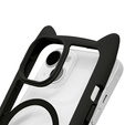 Чохол для iPhone 13 / iPhone 14, для MagSafe, Cute Cat, чорний + захисне скло