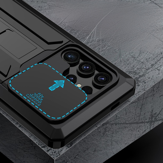 Бронированный чехол для Samsung Galaxy S24 Ultra R-JUST, серебряный