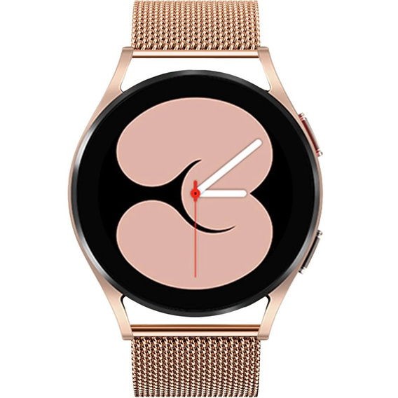 Металический браслет с чехлом для часов Samsung Galaxy Watch 4 Classic 46mm, Rose Gold
