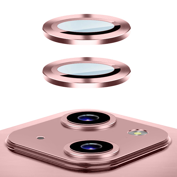 Защитное стекло на камеру до iPhone 13 / 13 mini, Rose Gold