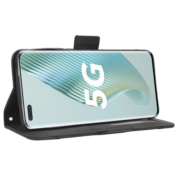 Откидной чехол для Honor Magic 5 Pro 5G, Card Slot, чёрный