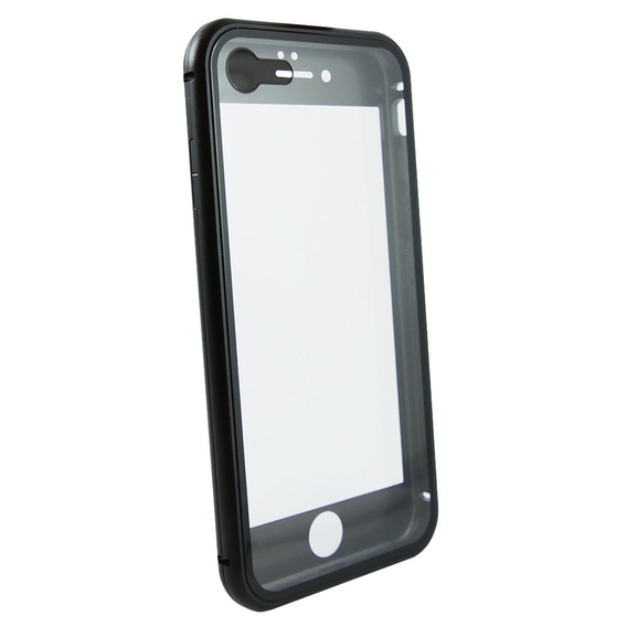 Чехол для iPhone 7/8/SE 2020/SE 2022, Magnetic Dual Glass, чёрный