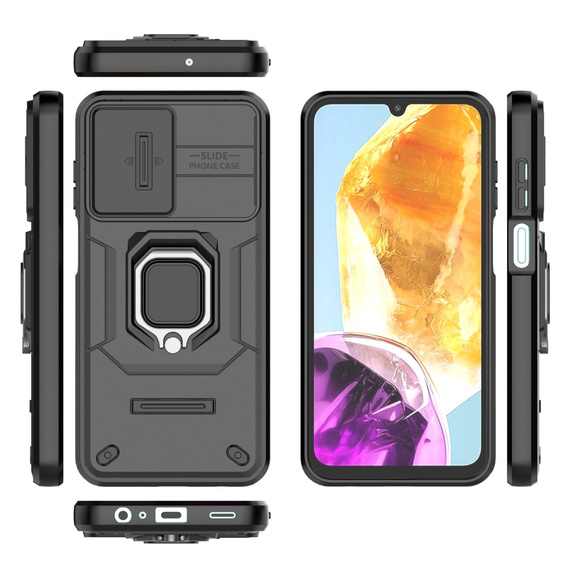 Чохол для Samsung Galaxy M15 5G, KickStand Camera Lens, чорний
