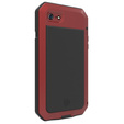 Чехол для iPhone SE (2020)/SE (2022)/7/8, бронированный, со встроенным стеклом, красный