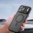 Матовый чехол для iPhone 17, для Magsafe, матовый черный