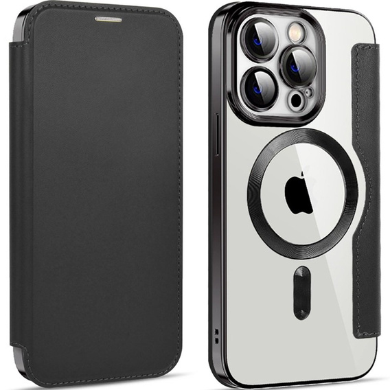 Чохол-книжка для iPhone 13 Pro, RFID Wallet MagSafe CamShield, чорний