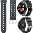 Силіконовий ремінець для Huawei Watch GT 2e, Grey / Black