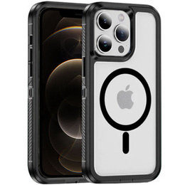 Чехол с рамкой для iPhone 12 Pro Max, для MagSafe, прозрачный / черный