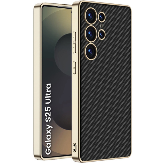 Чoхол до Samsung Galaxy S25 Ultra, GKK Leather, carbon чорний