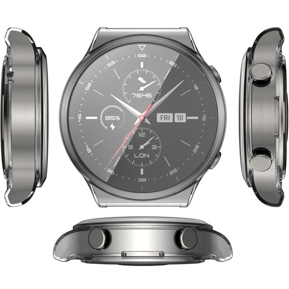 Чехол 2в1 с защитой экрана для часов Huawei Watch GT 2 PRO, Transparent