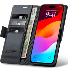 Глянцевий чохол-гаманець Litchi для iPhone 17 Pro Max