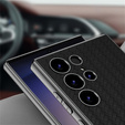 Чехол до Samsung Galaxy S23 Ultra, GKK Woven Leather, чёрный