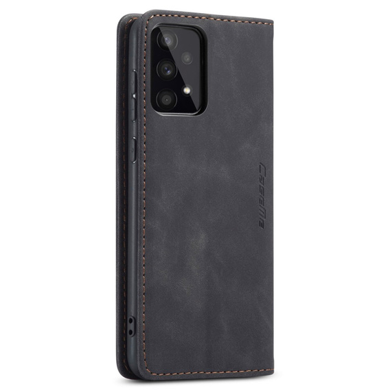 Чехол CASEME для Samsung Galaxy A33 5G, Leather Wallet Case, чёрный