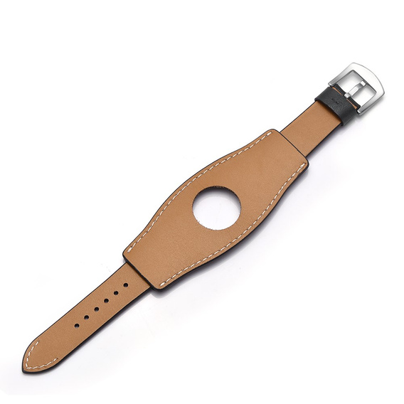 Кожаный ремешок для Apple Watch 1/2/3/4/5/6/7/8/SE/Ultra 42/44/45/49 мм, черный