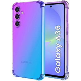 Чехол для Samsung Galaxy A36, Gradient Dropproof, Фиолетовый / синий