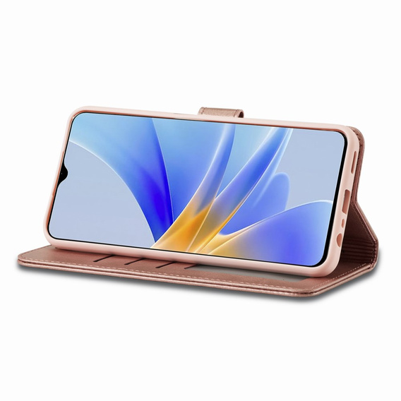Откидной чехол для Oppo A17, LC.IMEEKE, розовый rose gold