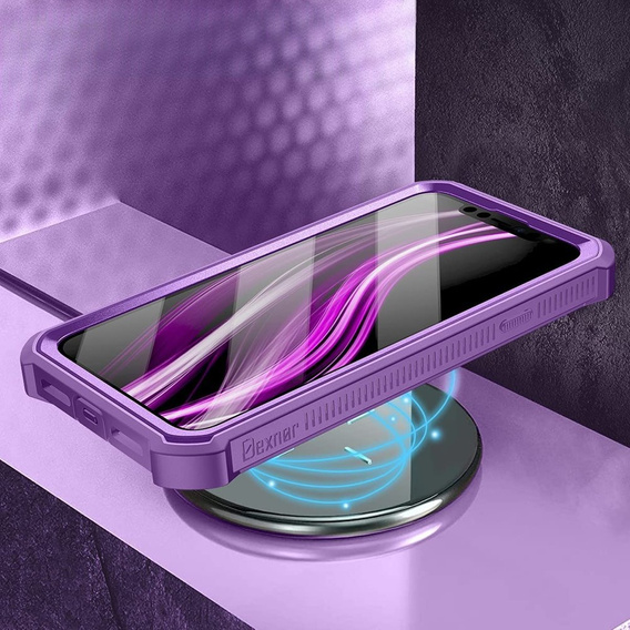 Броньований чохол для iPhone 12/12 Pro, Dexnor Full Body, фіолетовий