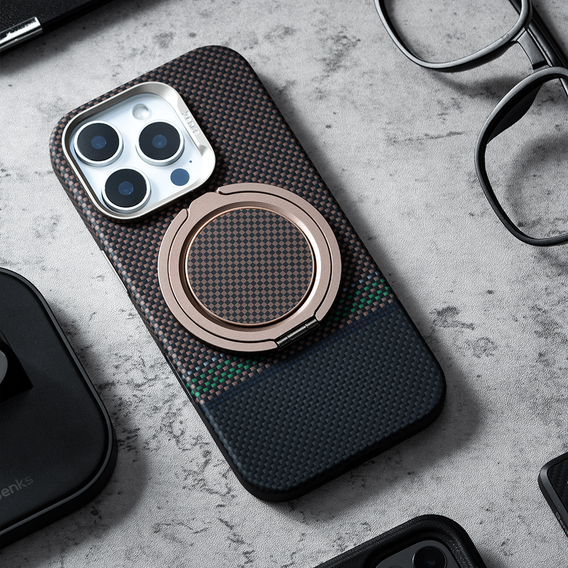 Чохол BENKS Kevlar Magnetic Armor Pro Prestige 600D Y065 для MagSafe з активною кнопкою для iPhone 16 Pro