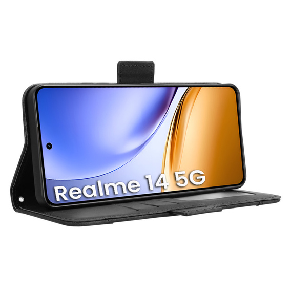 Откидной чехол для Realme 14 5G / Realme 14T 5G, Card Slot, чёрный