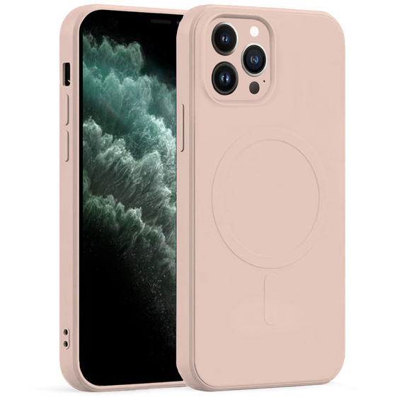 Чoхол Silicone до iPhone 11 Pro Max, MagSafe, Pink