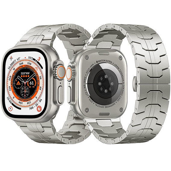Браслет Stainless Segments до Apple Watch 7/6/5/4/SE/3/2/1 45/44/42mm, Silver