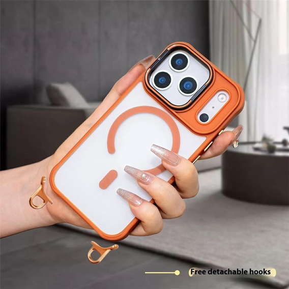 Чехол с подставкой и съемным ремешком, для MagSafe для iPhone 17 Pro