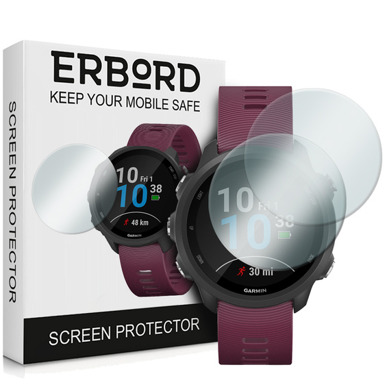 Защитное стекло 2х Erbord для дисплея смарт часов Garmin Forerunner 245