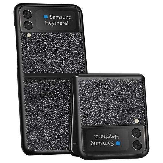 Чохол Litchi Leather для Samsung Galaxy Z Flip 4, Black