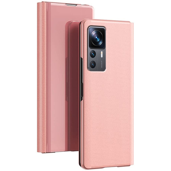 Чoхол до Xiaomi 12T / 12T Pro, Clear View, рожевий rose gold