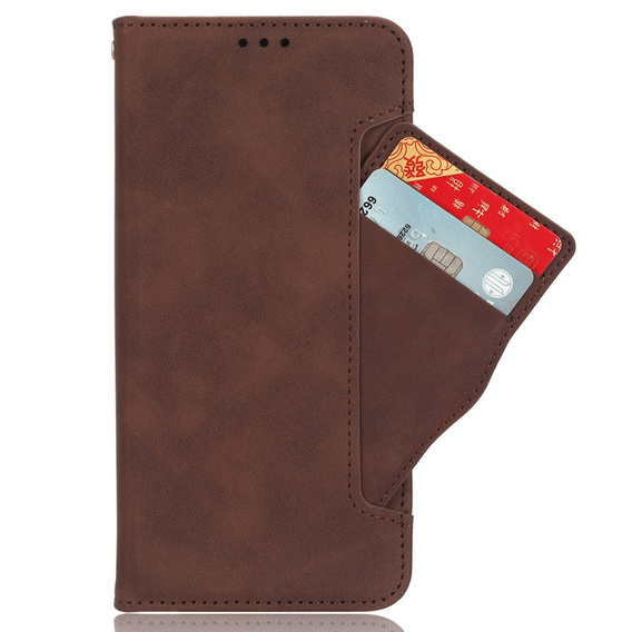 Откидной чехол для Realme GT 6 / 6T, Card Slot, коричневый