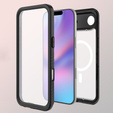 Чохол Redpepper для iPhone Air, водонепроникний, IP68, для MagSafe, прозорий з чорними боками
