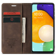 Чехол CASEME для Samsung Galaxy A53 5G, Leather Wallet Case, кофе