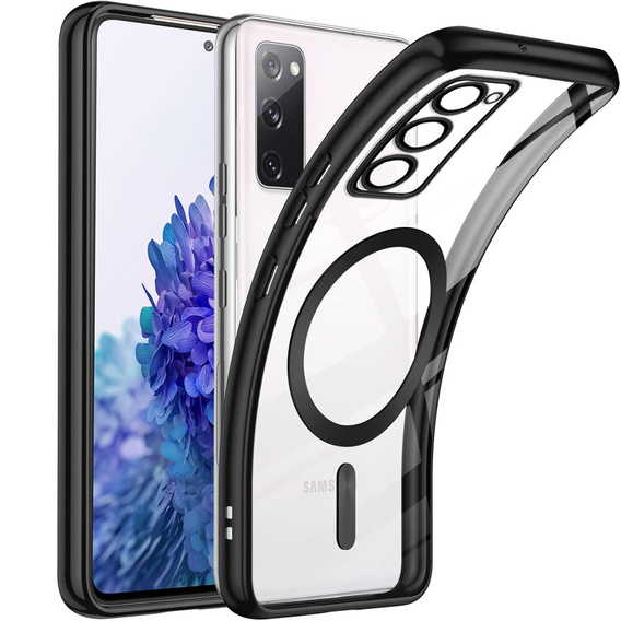 Чохол для Samsung Galaxy S20 FE, Electro MagSafe, чорний + Скло на екран