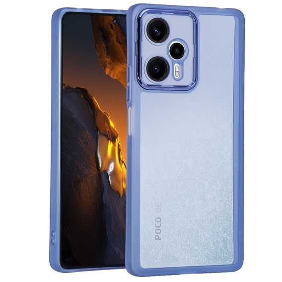 Чехол до Xiaomi Poco F5, Fusion Hybrid, прозрачный / синий