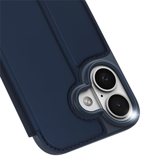Чехол Dux Ducis для iPhone 17, Skin Pro, с клапаном, со слотом для карт, темно-синий