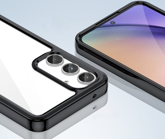 Чехол до Samsung Galaxy A55 5G, Fusion Hybrid, прозрачный / черный