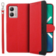 Откидной чехол для Motorola Moto G53 / G23 / G13, KHAZNEH RFID, Dual Color, красный
