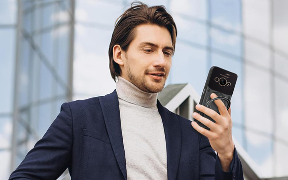 Броньований чохол для Xiaomi Redmi A3, Magnetic Ring, чорний