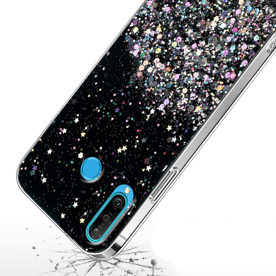 Чoхол до Huawei P30 Lite, Glittery, чорний