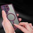 Чохол для Samsung Galaxy S23 Ultra, ERBORD Impact Guard, MagSafe, бордовий