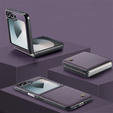 Чехол для Samsung Galaxy Z Flip7 FE / Z Flip6, CASEME Litchi Leather, фиолетовый