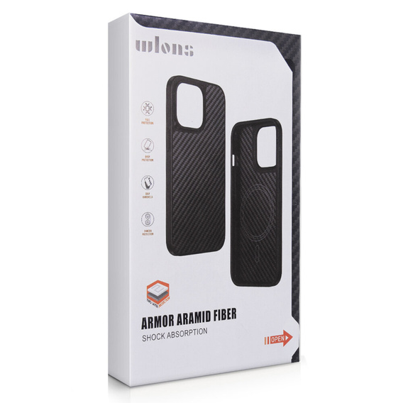 Чехол для iPhone 15 Pro Max, Aramid Fiber Cover, чёрный