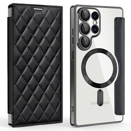 Чохол-книжка для Samsung Galaxy S25 Ultra, RFID Rhombus Wallet MagSafe CamShield, чорний