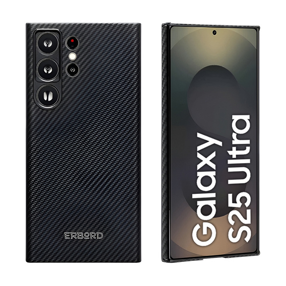 Чохол для Samsung Galaxy S25 Ultra, ERBORD Full Kevlar, для MagSafe, чорний