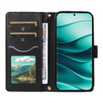 чехол-крышка для Xiaomi Redmi Note 14 Pro 5G / Xiaomi Redmi Note 14 Pro+ 5G / Xiaomi Poco X7 5G, Rhombus Crossbody Leather, чёрный
