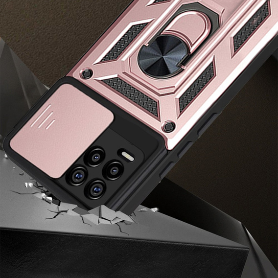 Чехол NOX Camera Slide Realme 8 / 8 Pro, CamShield Slide, розовый rose gold