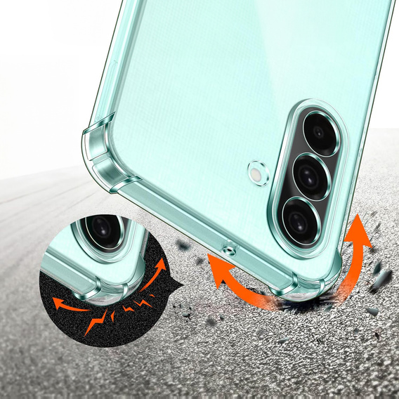 Чохол для Samsung Galaxy A26, Erbord Dropproof, прозорий + скло